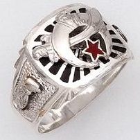 Sterling Silver Shrine Ring Ring Solid Back#32